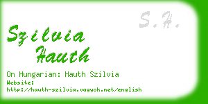 szilvia hauth business card